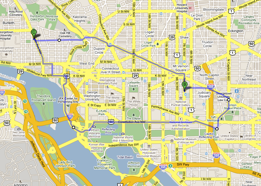 Map of DC